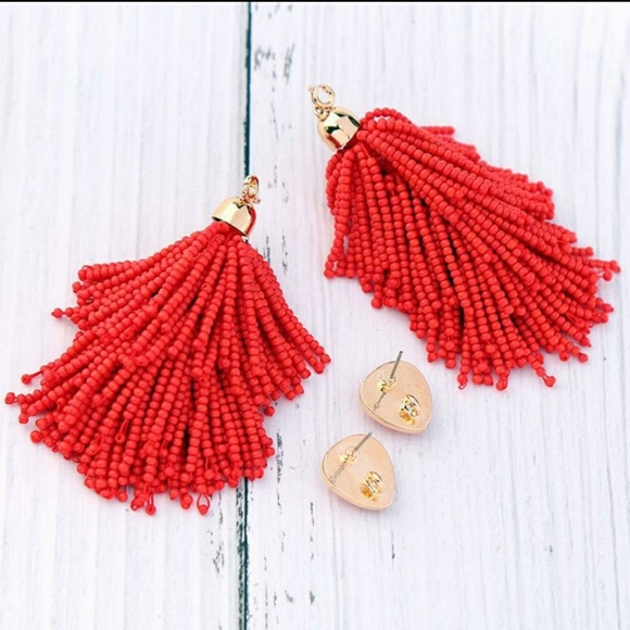 Red Inlaid Tassels - Picture 2 of 2